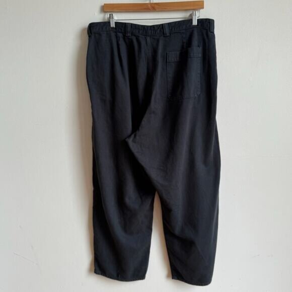OZMA Field Pant Tencel Bull Denim in Ink Black - Picture 2 of 12